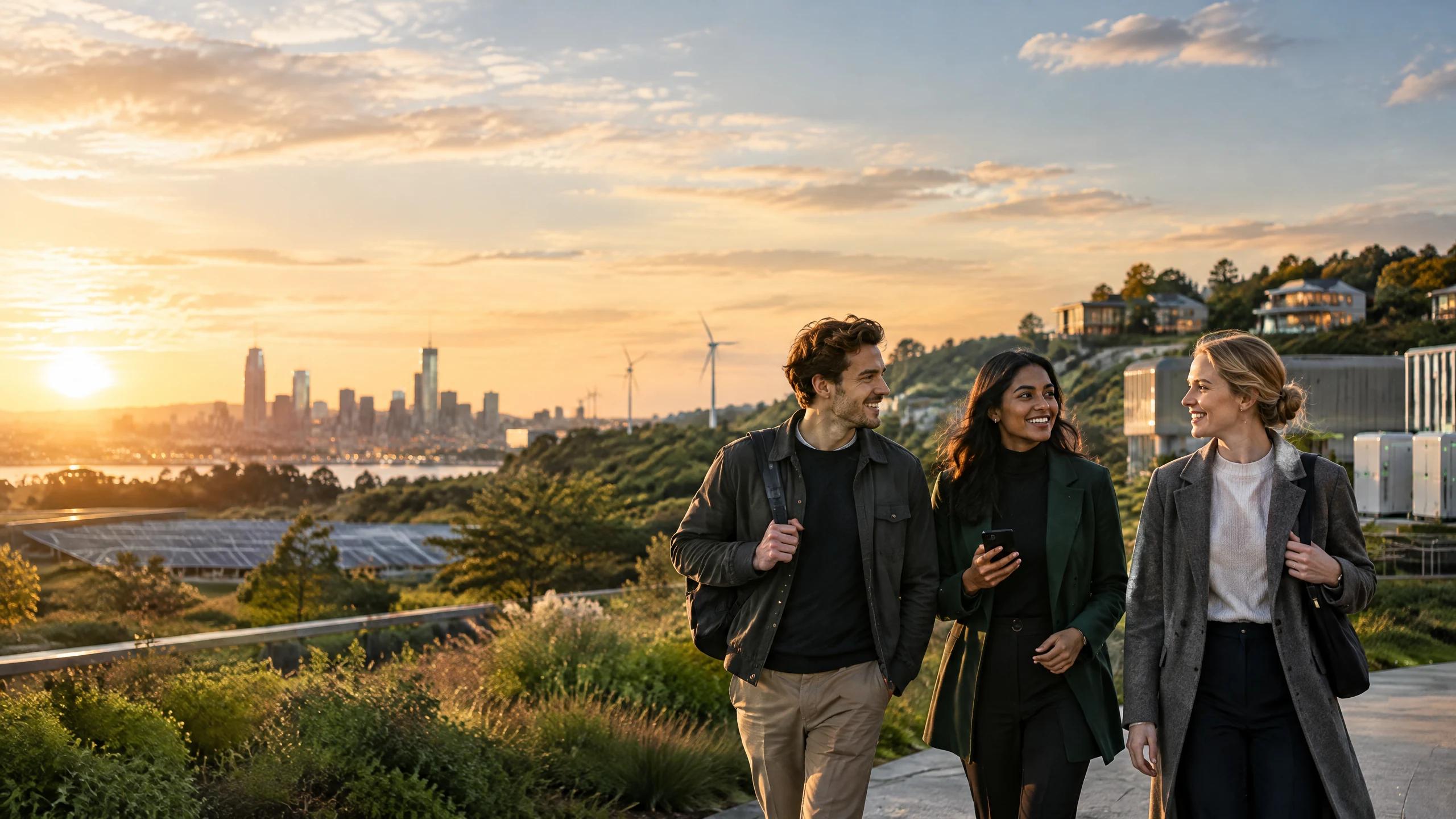 FTG Energy Account Holders walking through a connected energy community