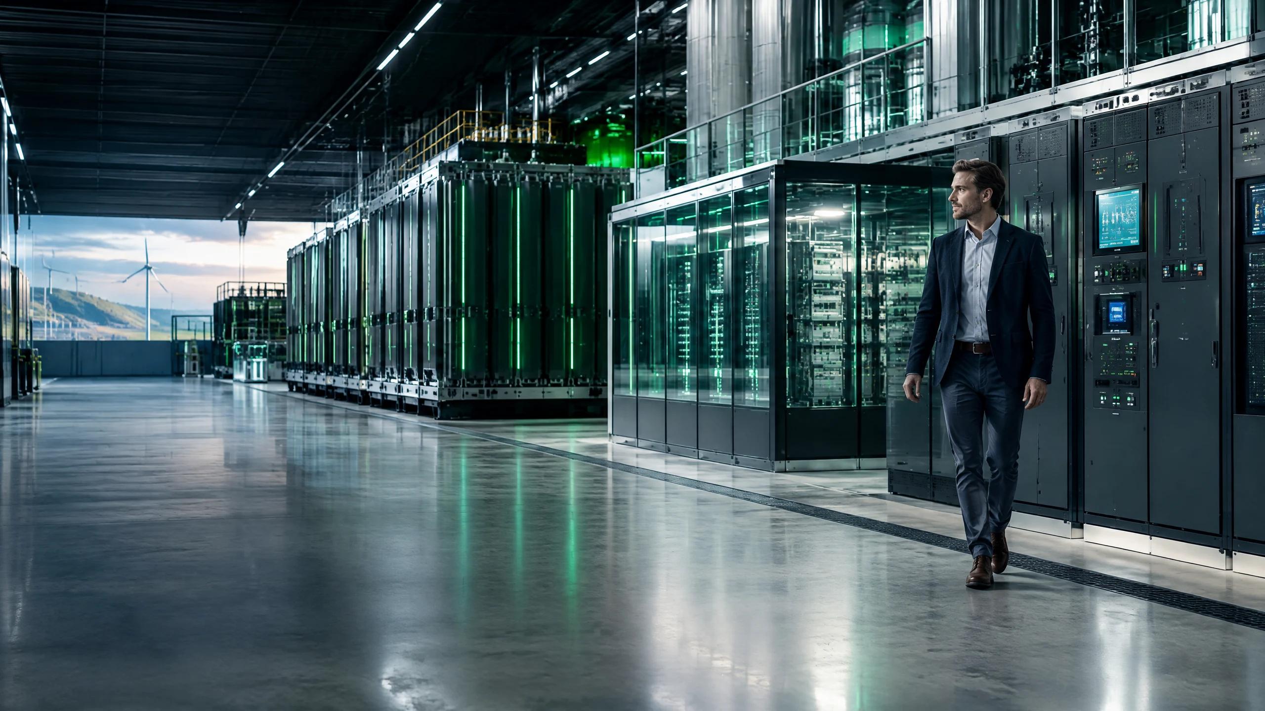 A modern electricity storage vault with precision measurement and control infrastructure
